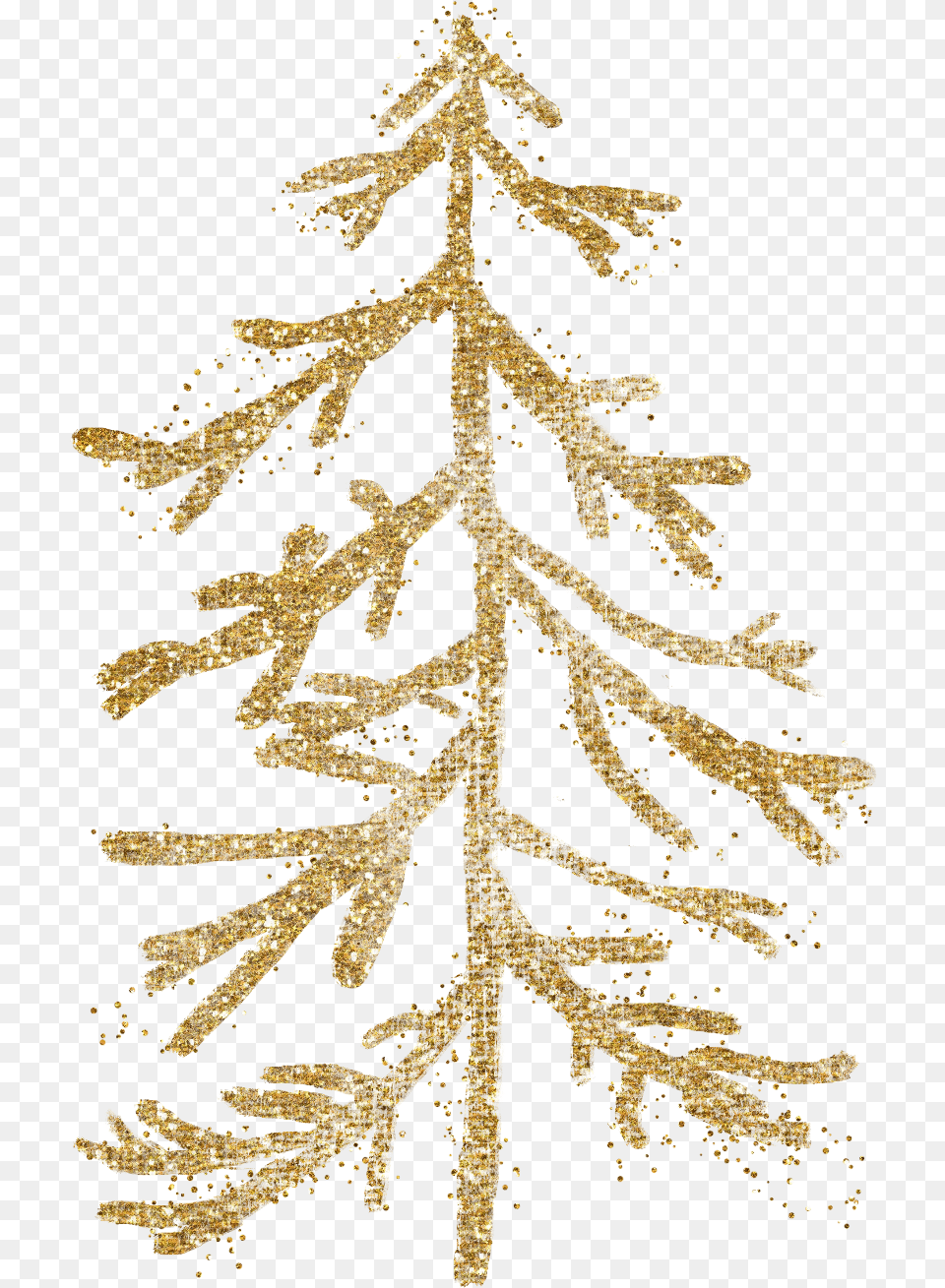 Freetoedit Ftestickers Glitter Splatter Paint Christmas Tree, Gold, Christmas Decorations, Festival, Christmas Tree Free Png Download