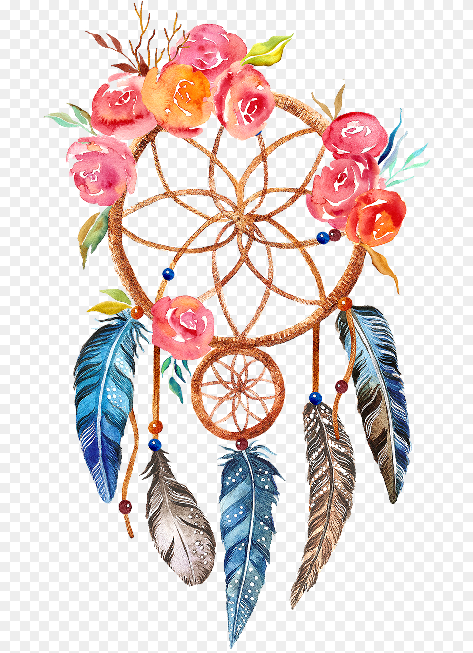 Freetoedit Ftestickers Report Abuse Tattoo Image Dream Catcher, Flower Bouquet, Art, Floral Design, Flower Free Png Download