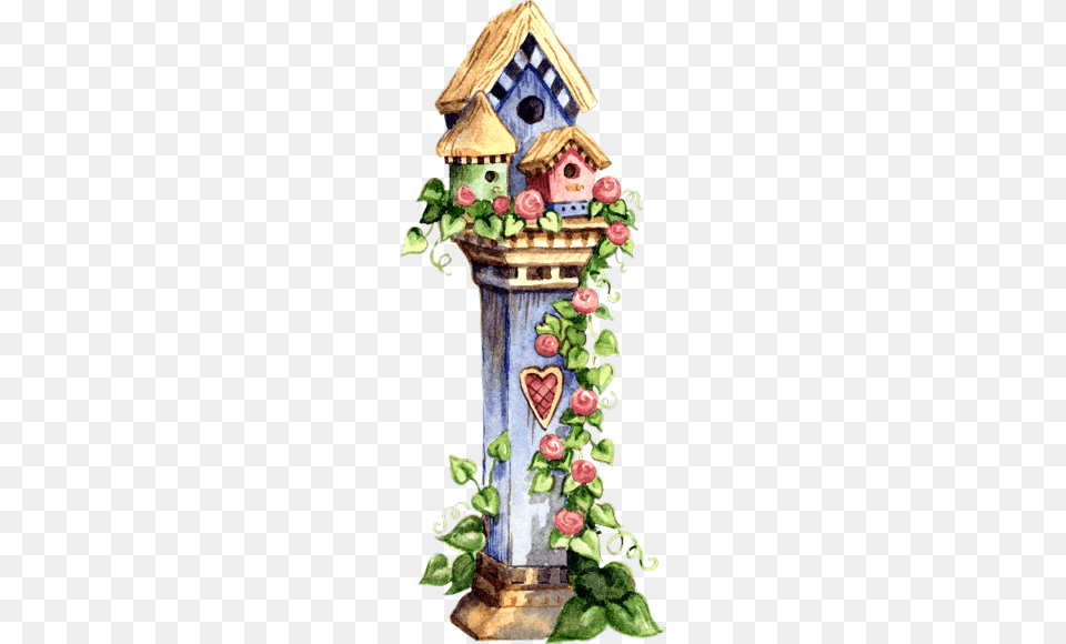 Freetoedit Ftestickers Scbirdhouse Watercolor Birdhouse Fairy Tale, Ivy, Plant, Nature, Outdoors Free Transparent Png