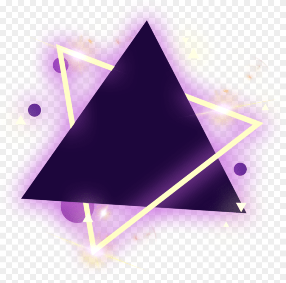 Freetoedit Geometric Tumblr Neon Tringle Galaxy Neon Geometric, Purple, Triangle Free Png