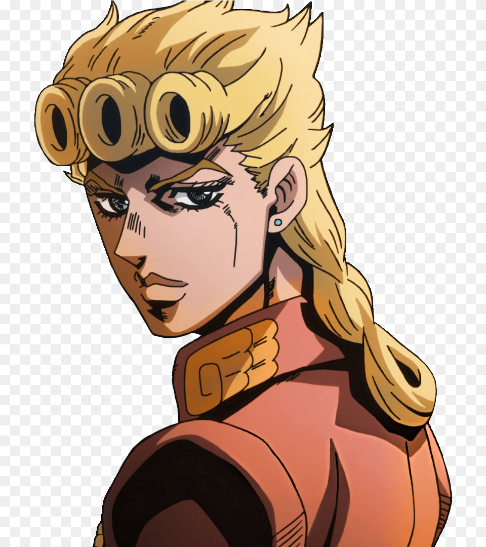 Freetoedit Giorno Brushed Sticker Giorno Giovanna Aesthetic, Adult, Person, Female, Woman Free Transparent Png