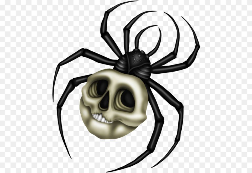 Freetoedit Halloween Spider Skull Spider Black Widow Clipart, Animal, Invertebrate, Appliance, Ceiling Fan Png