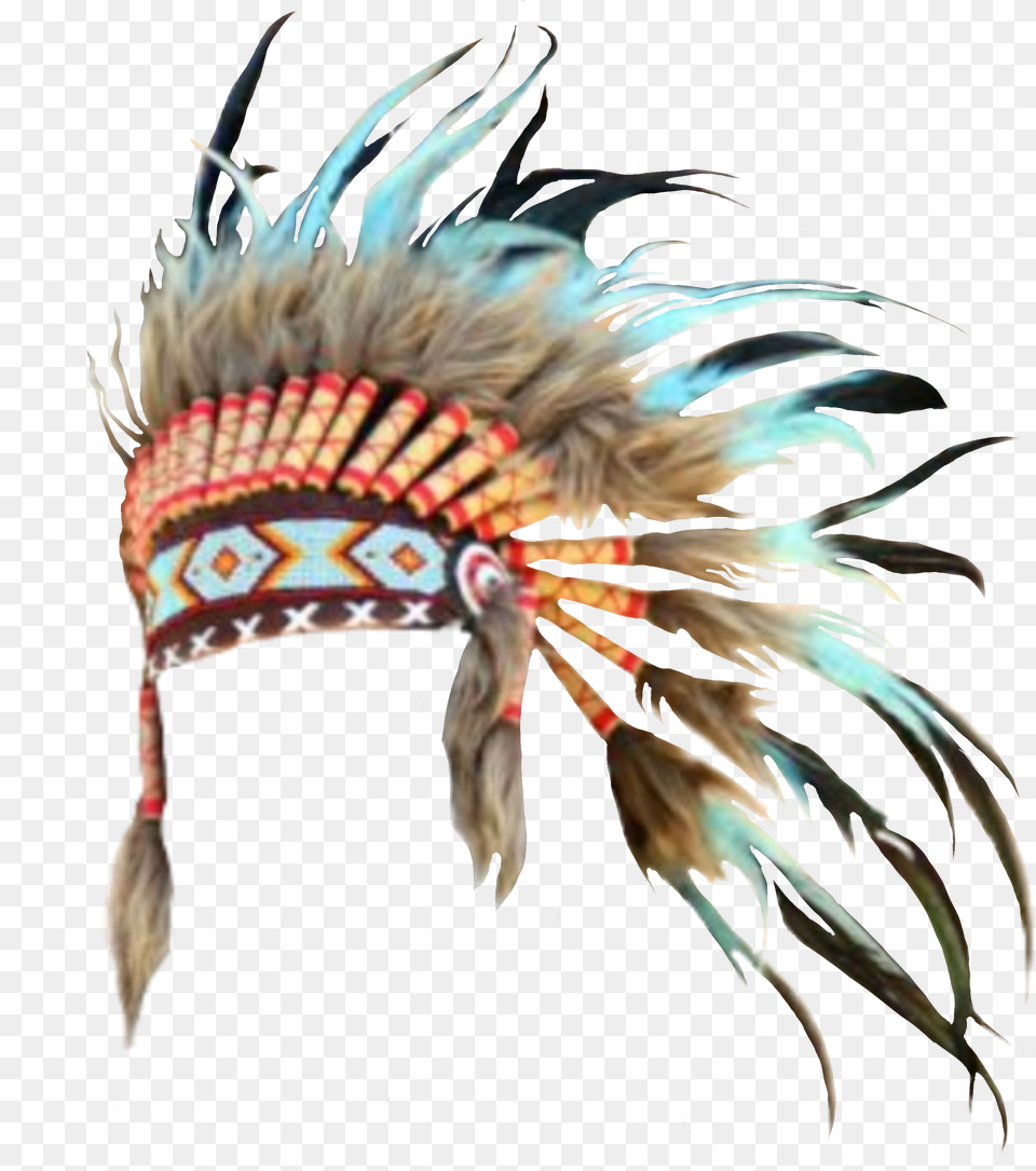 Freetoedit Headdress Nativeamerican Feathers Tribe Headpiece Png Image