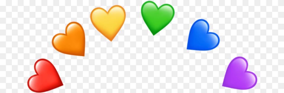 Freetoedit Heart Crown Edit Yellow Red Blue Rainbow Heart Emoji, Balloon Free Png