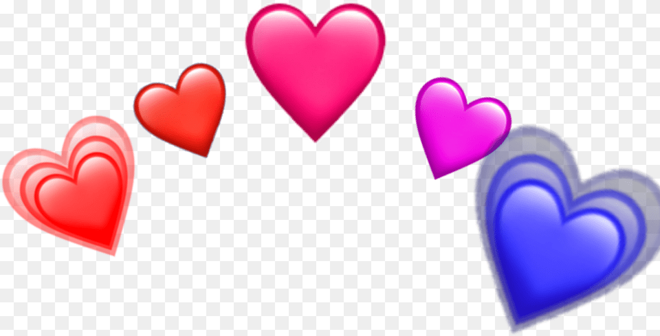 Freetoedit Heart Crown Purplecrown Blue Redcrown Heart Free Transparent Png