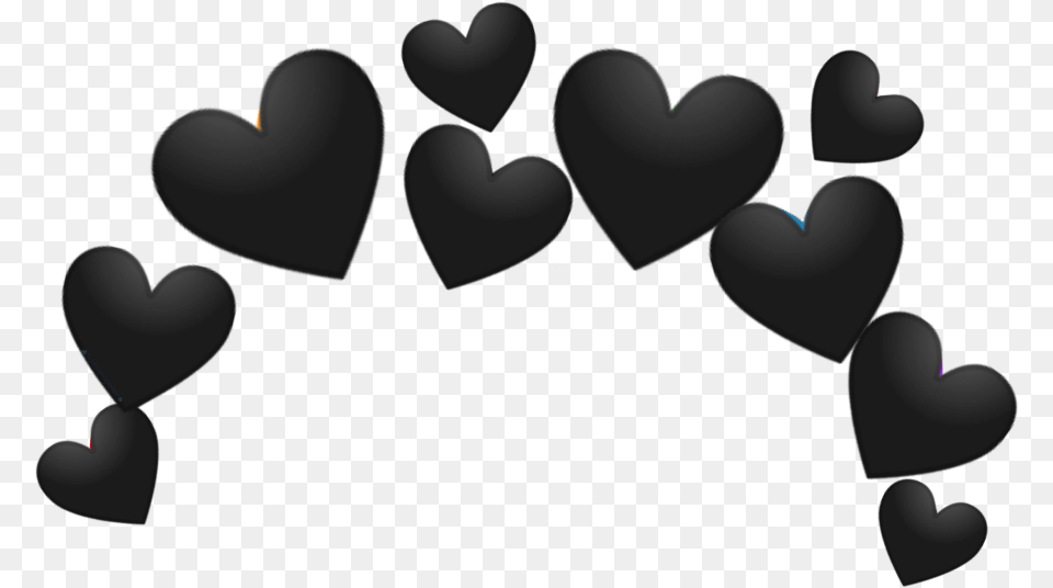 Freetoedit Hearts Heart Black Emoji Ftestickers Heart Png