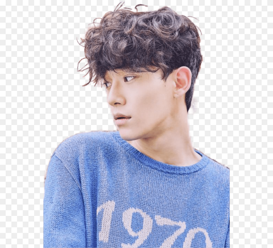 Freetoedit Kpop Exo Chen Exo Chen Curly Hair, Body Part, Person, Neck, Male Free Transparent Png