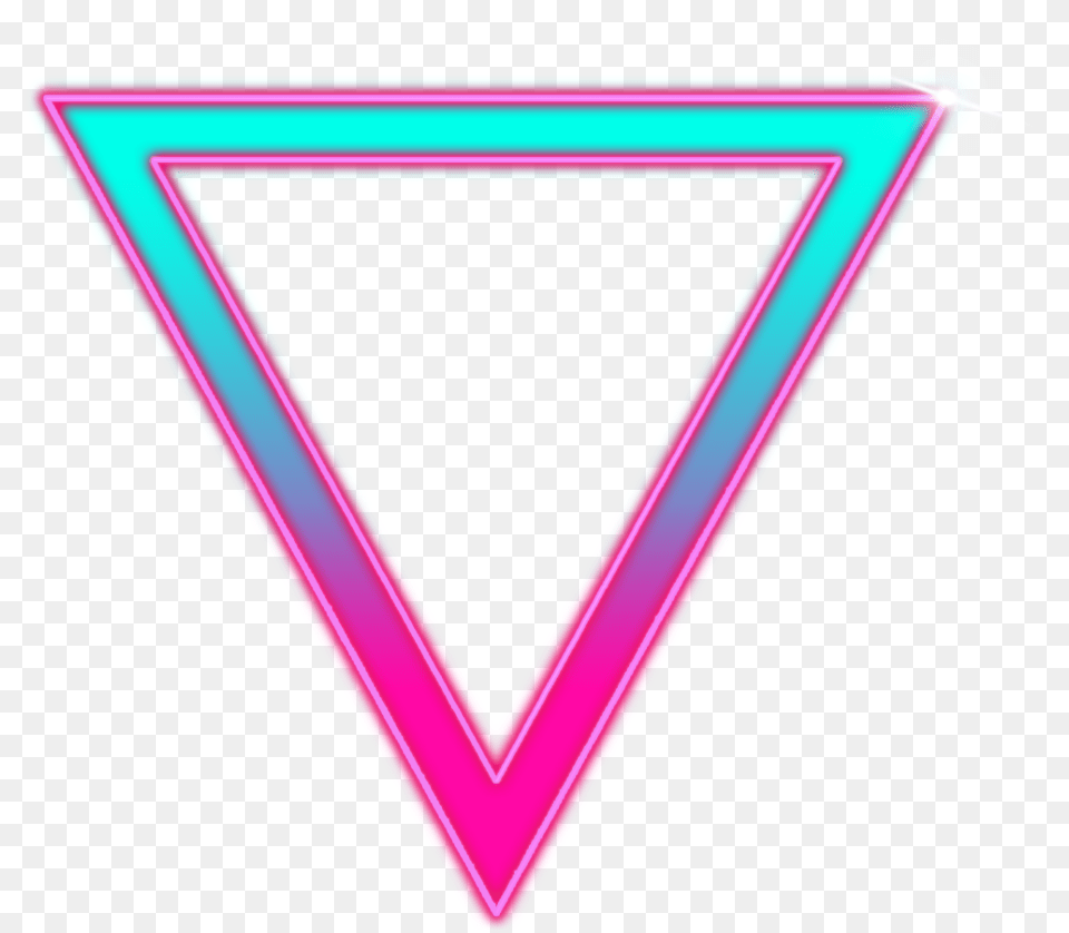 Freetoedit Magenta Turquoise Neon Triangle Triangle Free Png Download