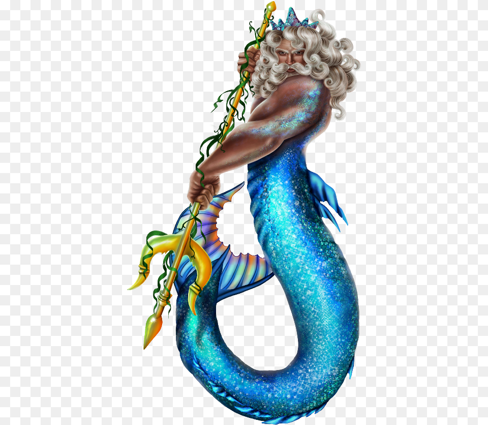 Freetoedit Merman King Triton Bluetail Illustration, Adult, Female, Person, Woman Free Png Download