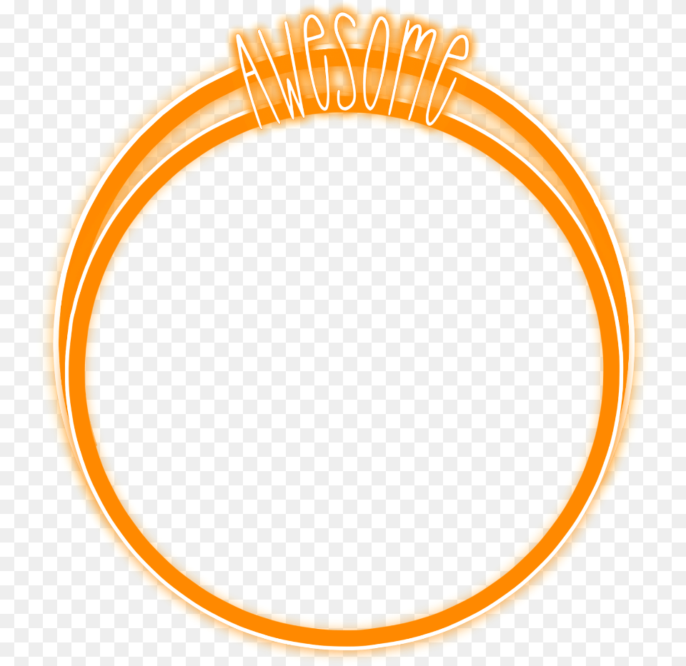 Freetoedit Neon Round Circle Orange Awesome Glow Circle, Oval Free Png Download
