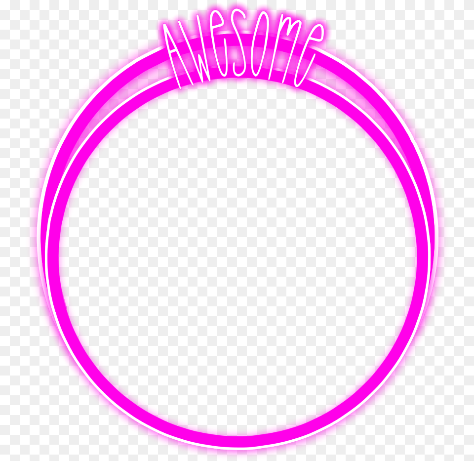 Freetoedit Neon Round Circle Pink Awesome Glow Circle, Purple, Hoop, Accessories, Bracelet Free Png Download