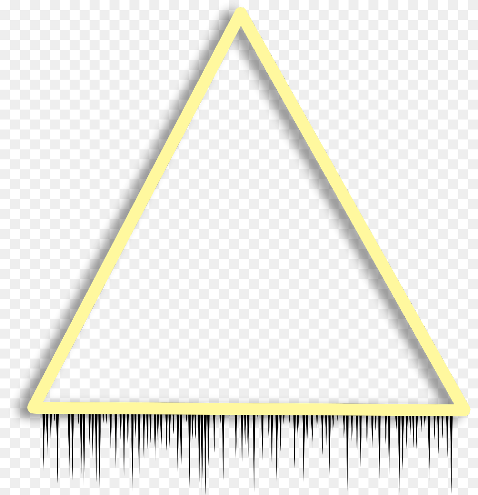 Freetoedit Neon Triangle Yellow Glow Frame Border Yellow Bordered Triangle, Bow, Weapon Free Transparent Png