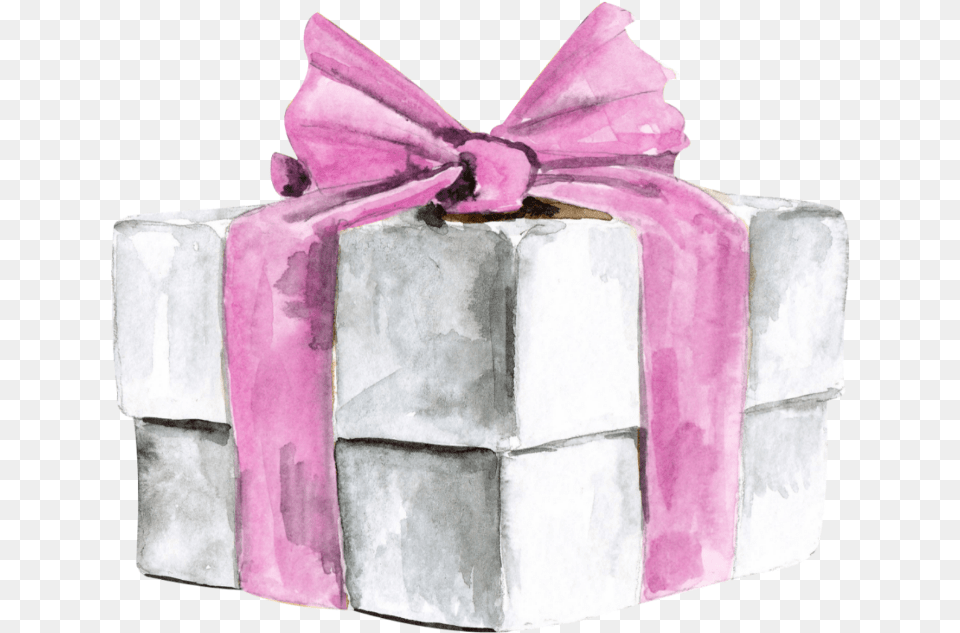 Freetoedit Overlay Watercolor Gift Present Birthday Present Watercolor, Accessories, Bag, Handbag Free Png Download