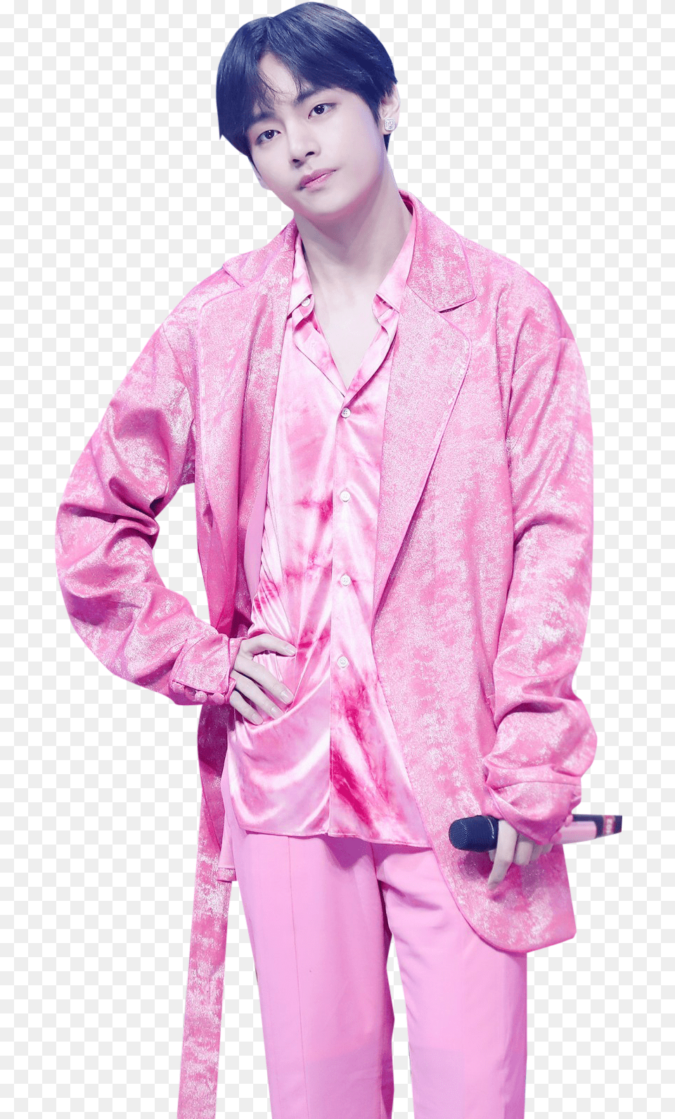 Freetoedit Picsart Taehyung Sticker By Bts Boy With Luv On Show Music, Clothing, Coat, Adult, Person Png