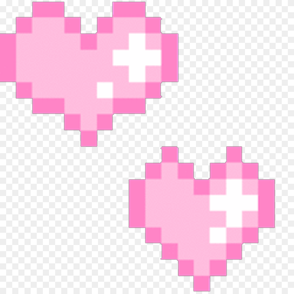 Freetoedit Pixel Heart Pink Pastel Cute Colorful Emotio, Purple, First Aid, Flower, Plant Png Image