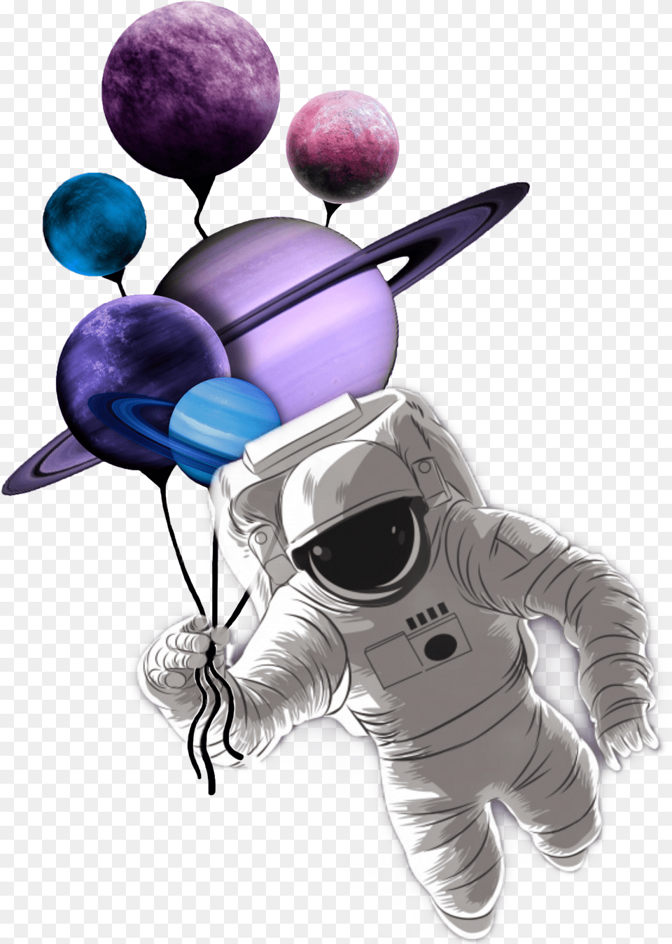 Freetoedit Planets Astronaut Planets Balloon Clipart Free Transparent Png