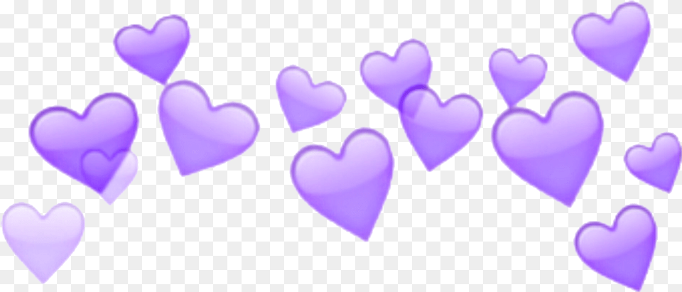 Freetoedit Purple Heart Crown Aesthetic Snapchat Heart Filter, Symbol Free Transparent Png