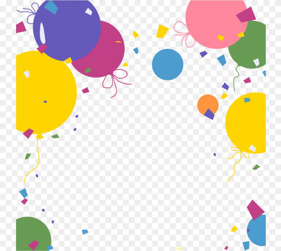 Freetoedit Rainbow Colorful Balloons Border Balloon Cartoon Background, Paper, Confetti, Baby, Person Free Png