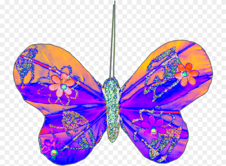 Freetoedit Rainbow Colorful Butterfly Hangingdecoration Brush Footed Butterfly, Accessories, Purple, Pattern, Jewelry Png