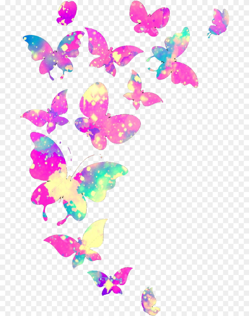Freetoedit Rainbow Colorful Pastel Butterflies Beauty Salon, Purple, Art, Floral Design, Graphics Png Image