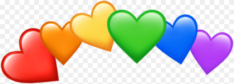 Freetoedit Rainbow Crown Heartcrown Pride Lgbt Rainbow Heart Crown, Balloon Free Png Download