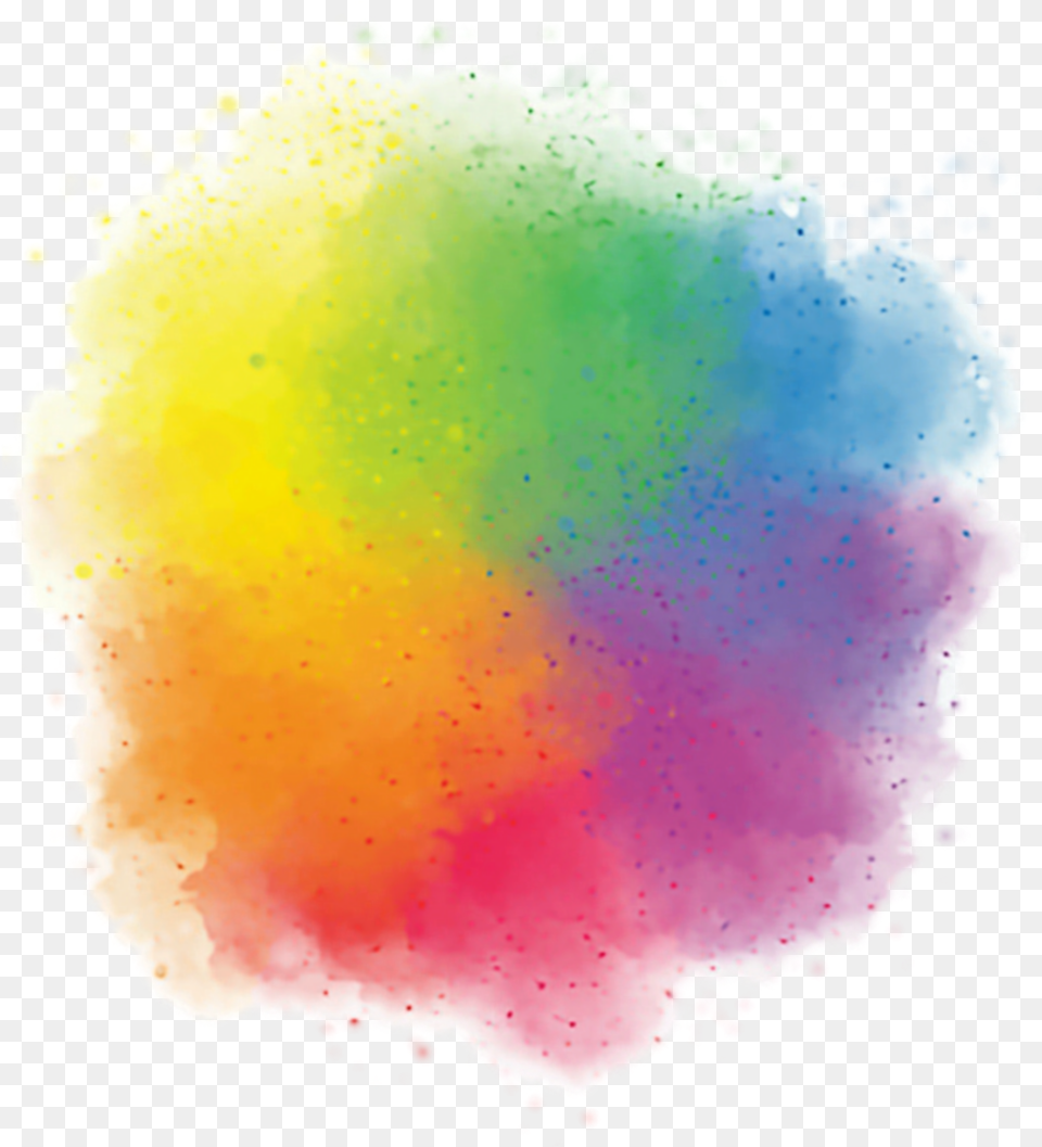 Freetoedit Rainbow Watercolor Paint Splotch Humo Arcoiris Png