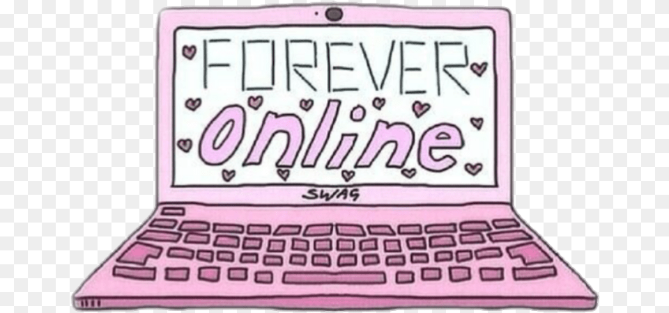 Freetoedit Random Tumblr Computer Laptop Pink Laptop Tumblr, Electronics, Pc, Computer Hardware, Computer Keyboard Png