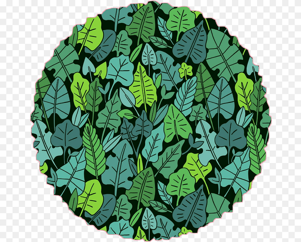 Freetoedit Round Frame Border Pattern Background, Vegetation, Green, Leaf, Plant Free Png Download