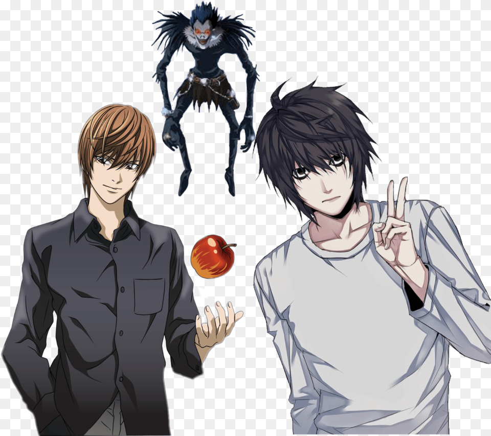 Freetoedit Ruyk L Lightyagami Deathnote Death Note Light, Publication, Book, Comics, Person Free Png