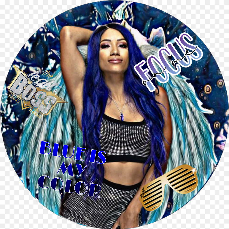 Freetoedit Sashabanks Wwe Blueismycolor For Popso Label Free Png