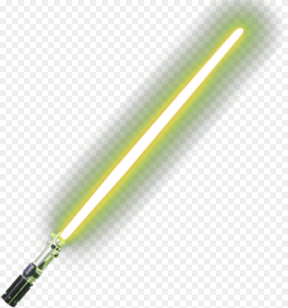 Freetoedit Starwars Lightsaber Yellow Yellowlight, Light, Sword, Weapon, Smoke Pipe Free Png Download