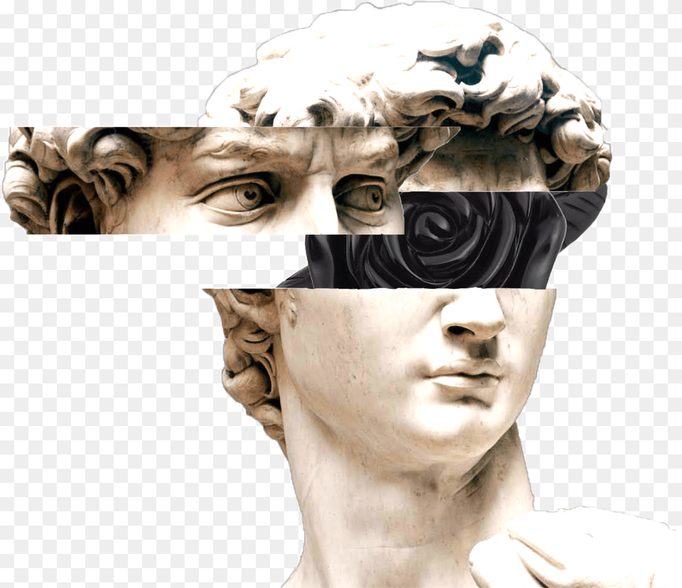 Freetoedit Statue Aesthetic Noise Statueaesthetic Greek God Statue Aesthetic, Art, Collage, Face, Head Free Transparent Png
