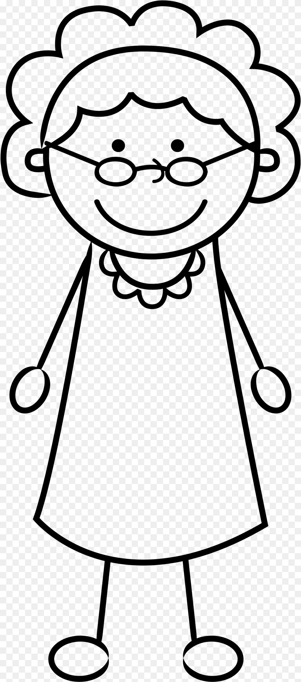 Freetoedit Stickman Grandma Female Elder, Gray Png Image