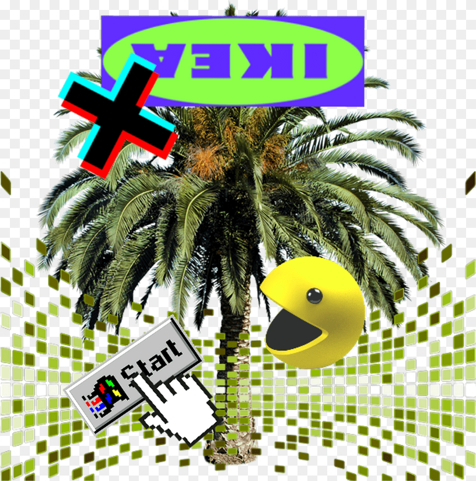 Freetoedit Vaporwave Vaporwavecrew Webpunk Aesthetic, Plant, Tree, Palm Tree, Vegetation Png