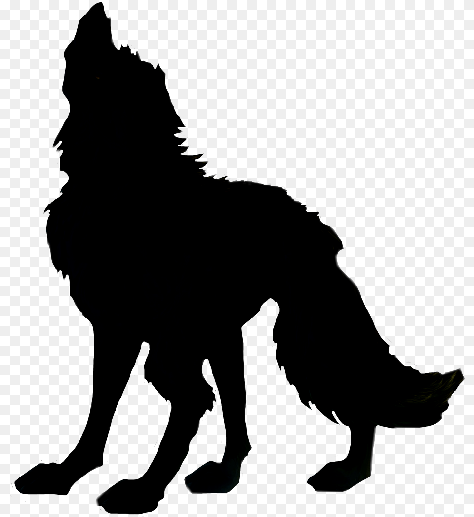 Freetoedit Wolf Wolves Howl Howling Moon Werewolf Wolf, Silhouette, Pattern, Lighting, Nature Png Image