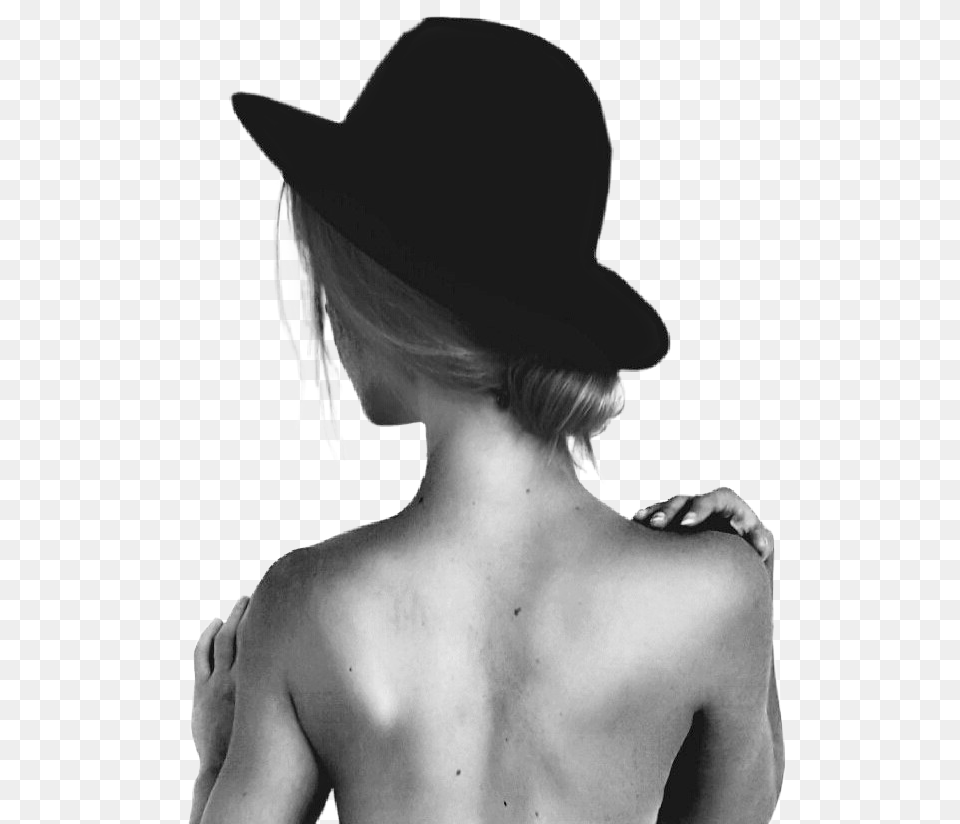 Freetoedit Woman Silhouette Girl Sombrero Hat Girl, Back, Body Part, Clothing, Person Png