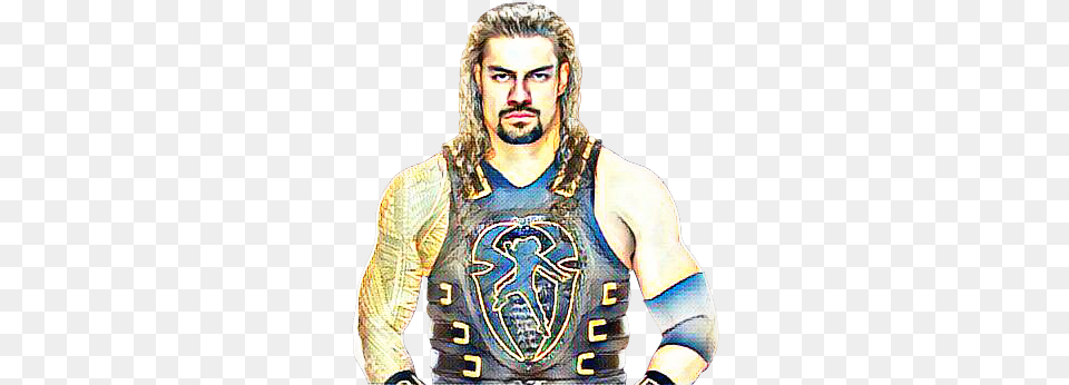 Freetoedit Wwe Romanreigns Images Cartoon Photo Of Wrestler, Person, Clothing, Costume, Vest Free Png Download