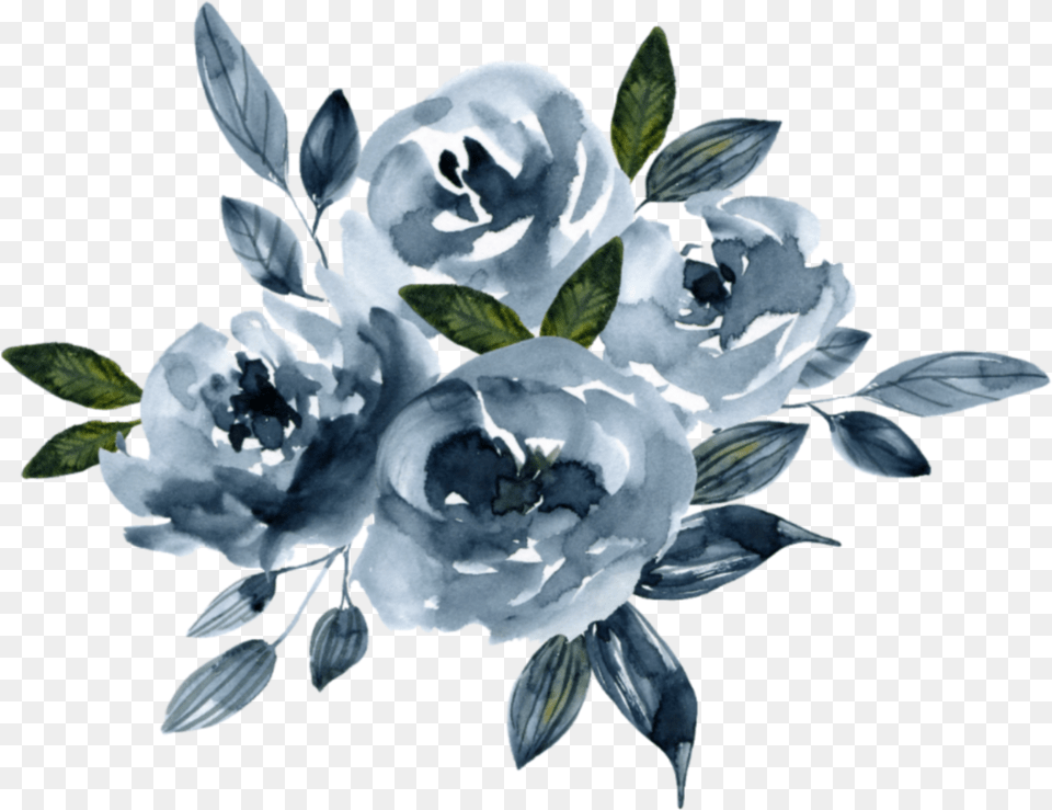 Freetoeditflowers Aesthetic Flower Blue Nature Remixit Blue Flower Aesthetic, Rose, Plant, Flower Bouquet, Flower Arrangement Free Transparent Png