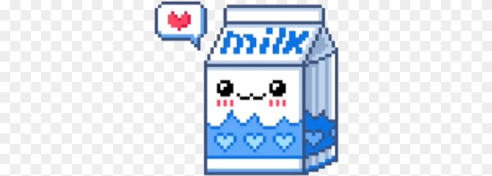 Freetoeditkawaii Cute Soft Milk Blue Heart Love Pixel Kawaii Blue, First Aid, Qr Code Png