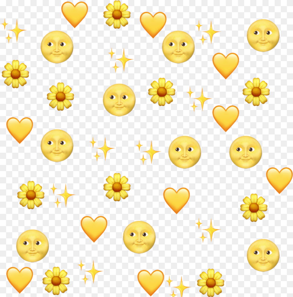 Freetoeditremix Background Emoji Stars Moon Sun Smiley, Baby, Person, Face, Head Free Png Download