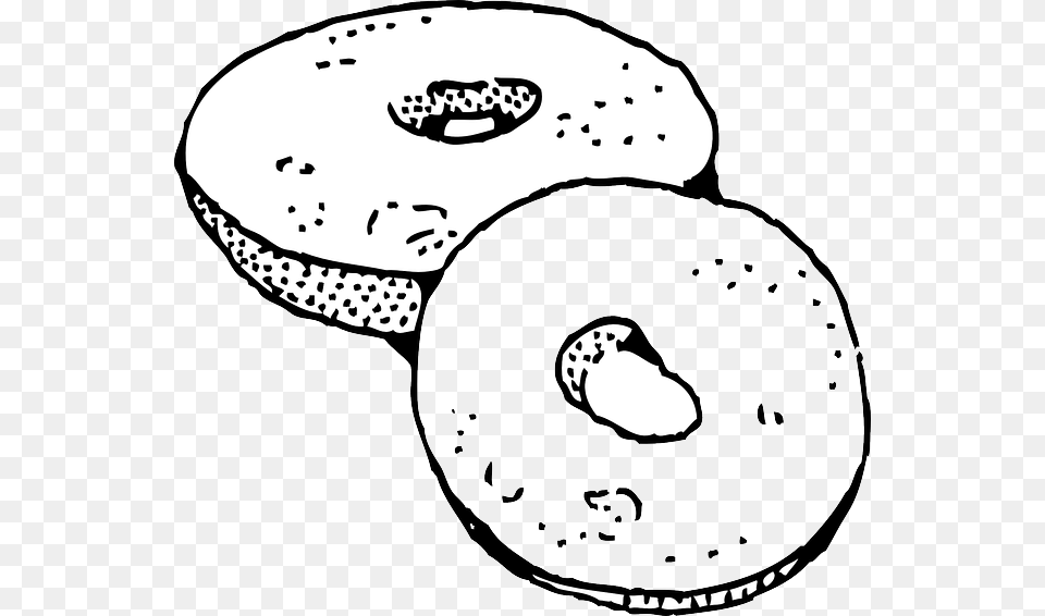 Freeuse Bagel Clipart Old On Dumielauxepices Black And White Bagel, Bread, Food, Baby, Person Free Transparent Png