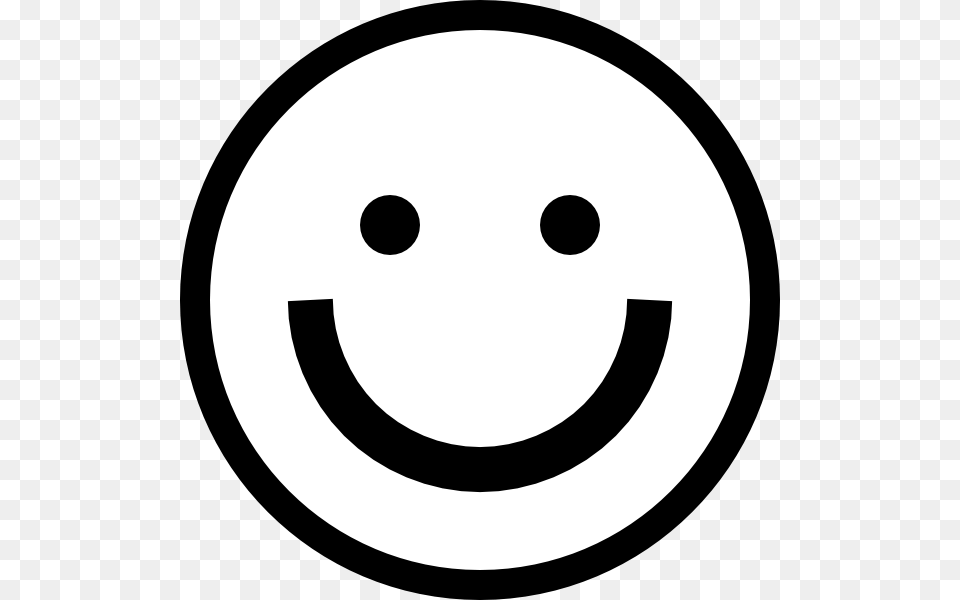 Freeuse Black And White Smiley Transparent Happy Emoji Black And White, Symbol Png Image