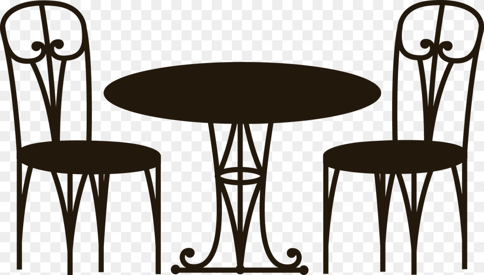 Freeuse Cafe Vector Table Chair Table And Chairs Clipart, Architecture, Room, Indoors, Furniture Png Image