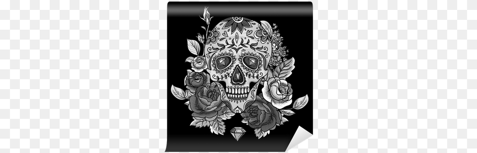 Freeuse Card Drawing Skull Day Of The Dead 2017, Art, Doodle, Emblem, Symbol Png Image