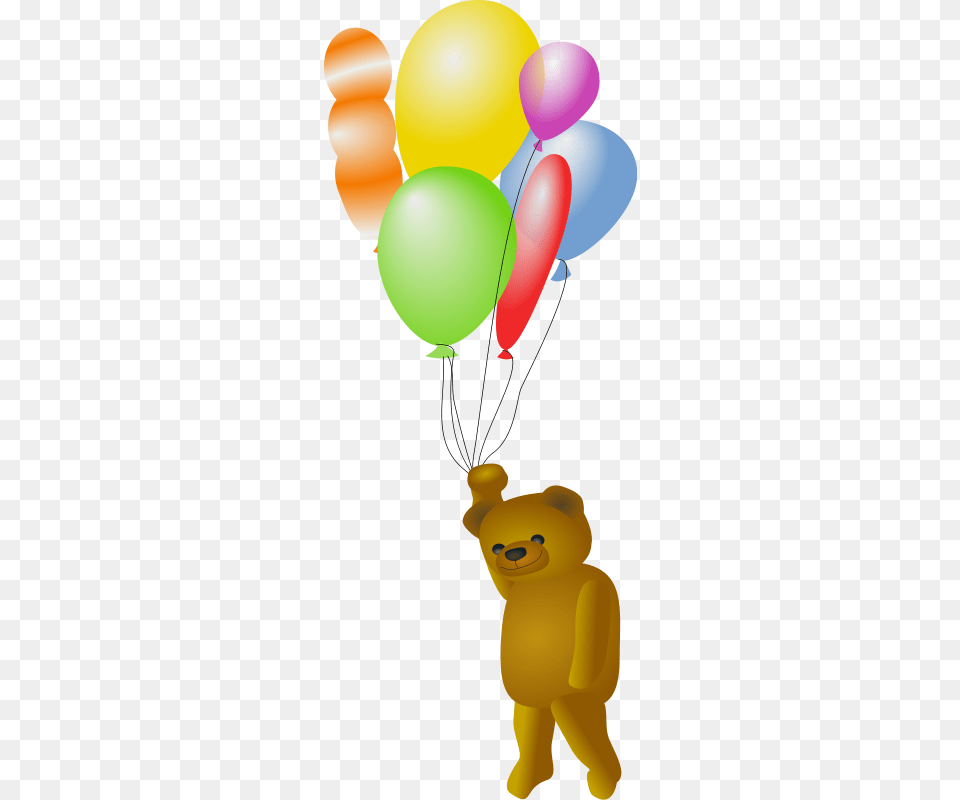 Freeuse Balloon Graphics Of Colorful Balloons Flying Gif, Animal, Bear, Mammal, Wildlife Free Png Download