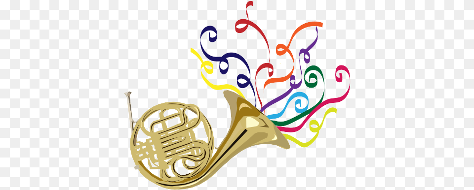 Freeuse Band Vector Art French Illustration, Brass Section, Horn, Musical Instrument, French Horn Free Png Download