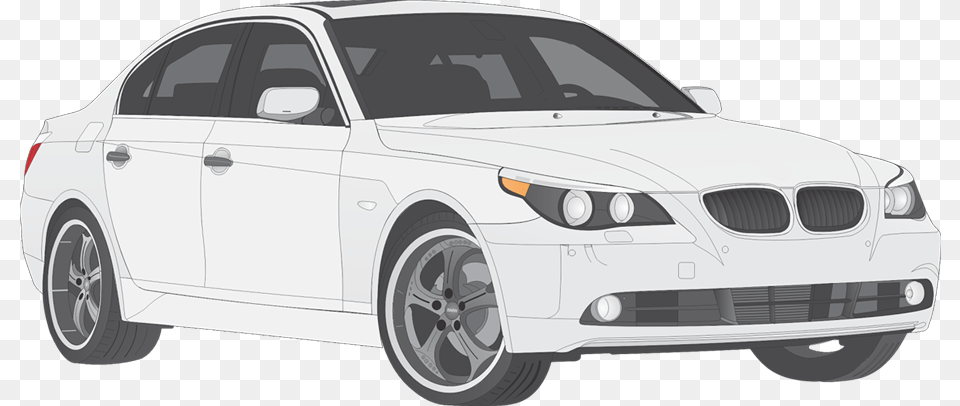 Freeuse Download Bmw Vector 5 Series White Car Vector, Wheel, Vehicle, Transportation, Machine Free Png