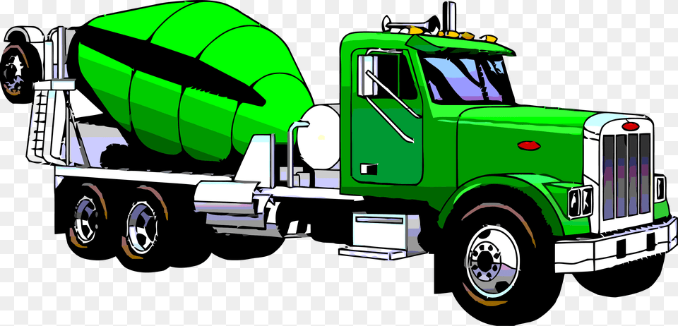 Freeuse Download Cement Clipartly Com Mixing Green Green Truck Clipart, Trailer Truck, Transportation, Vehicle, Machine Free Png