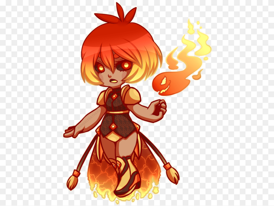 Freeuse Collection Of High Quality Cliparts Girl With Fire Element Drawing, Book, Comics, Publication, Baby Free Png Download