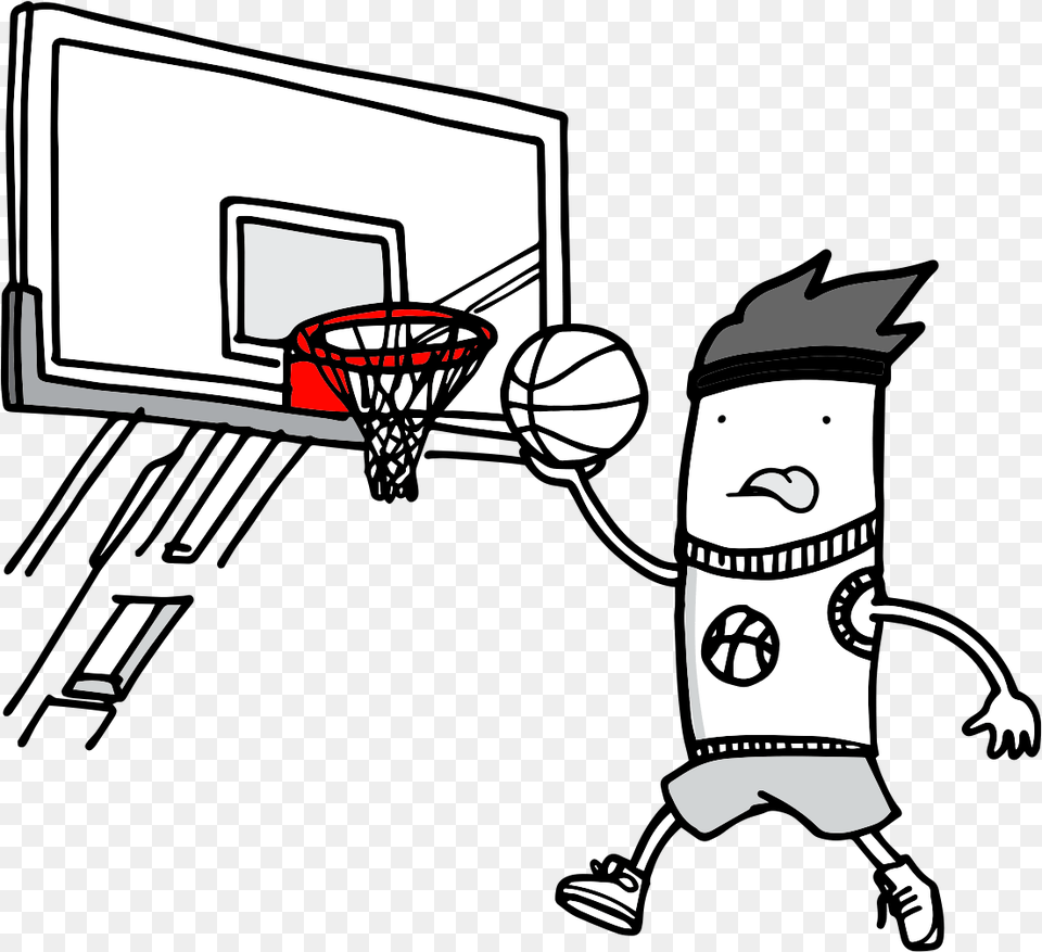 Freeuse Library Basketball Hoop Black And White Streetball, Baby, Person, Face, Head Free Png Download